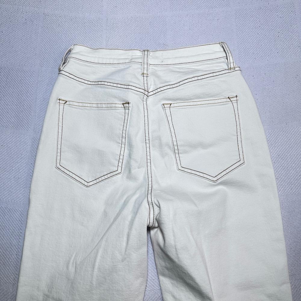 We The Free CRVY Flare Jeans Women 26 High Rise‎ Bell Bottom White Free People - Picture 7 of 13